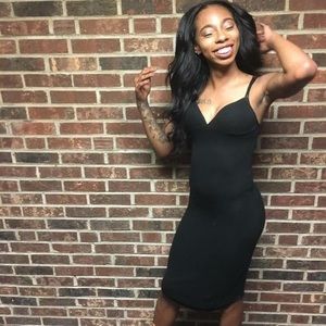 Past the knee , strap dress